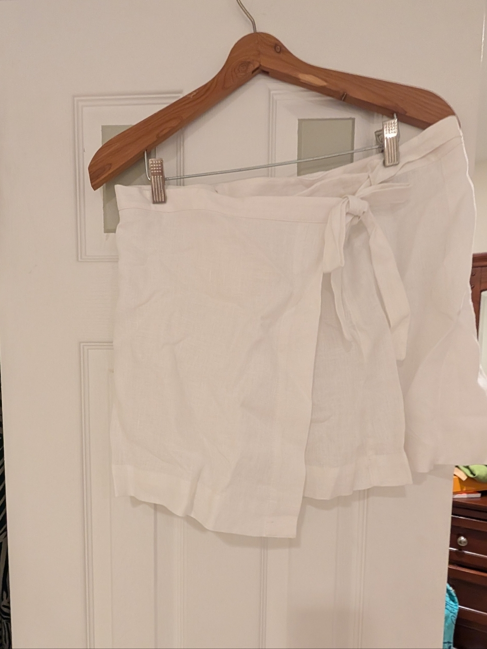 J. Crew White Wrap Skirt